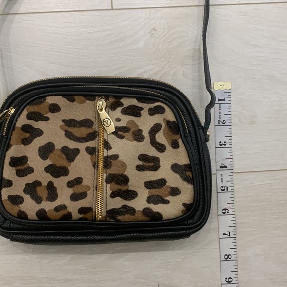 Valentina Leopard Leather Calf Hair Shoulder/ Crossbody Bag - Picture 17 of 17